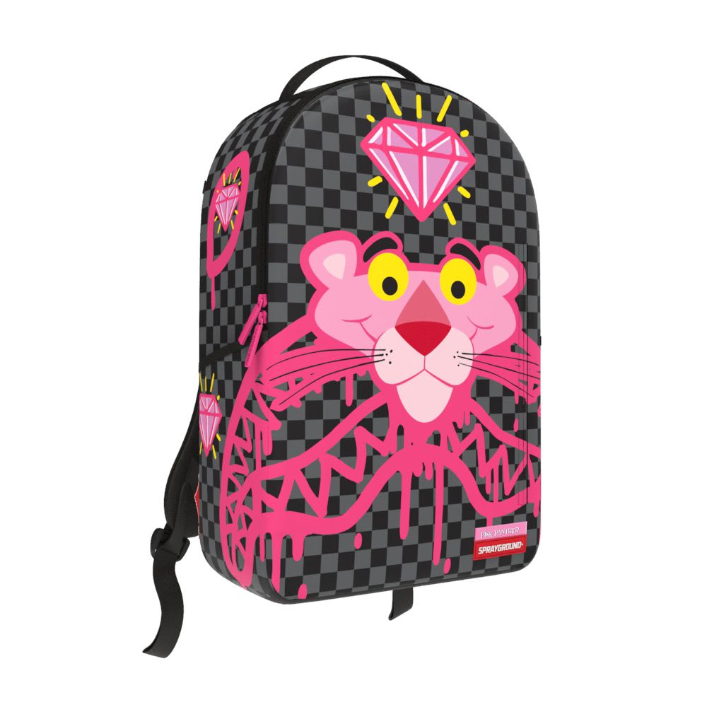 Sprayground Pink Panther Drippy Diamonds Backpack Black/Pink