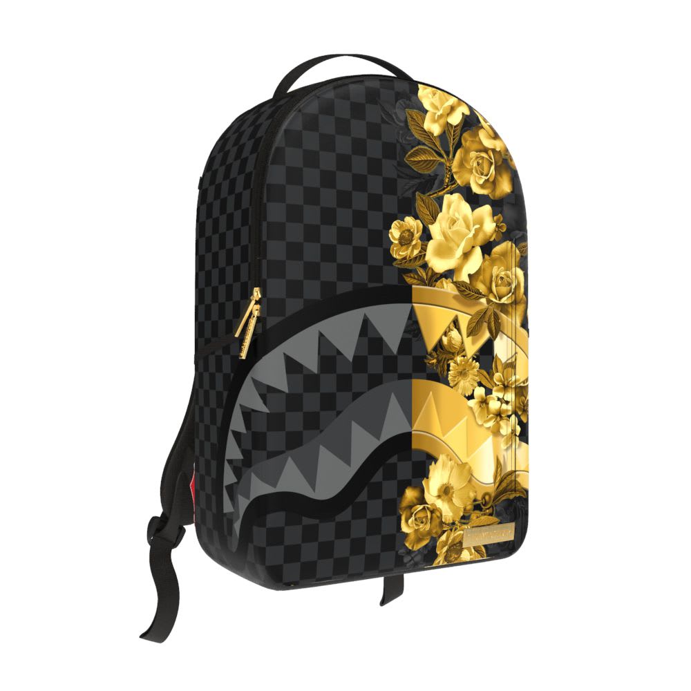 Sprayground Gold Floral Remix Backpack Black/Gold