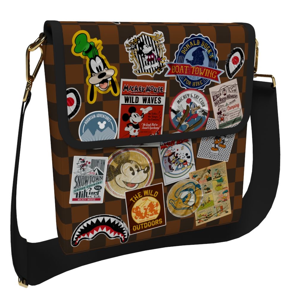 Sprayground Mickey Mouse Global Mogul Messenger Sling Brown