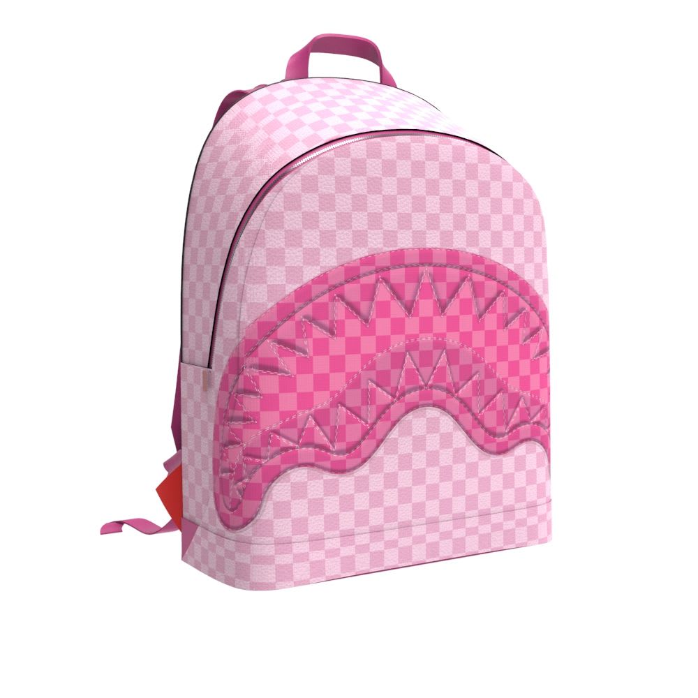 Sprayground Sharks in Paris Patch Savage Backpack Pink
