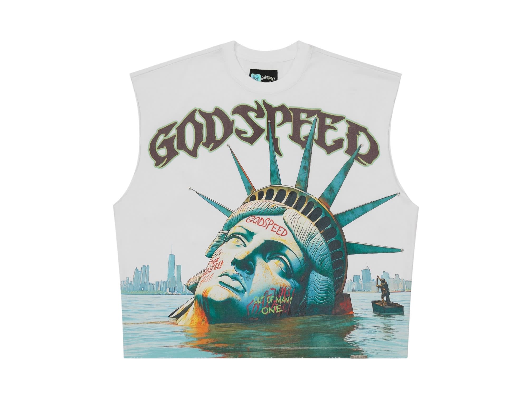 Godspeed Sunken Liberty Sleeveless T-Shirt White