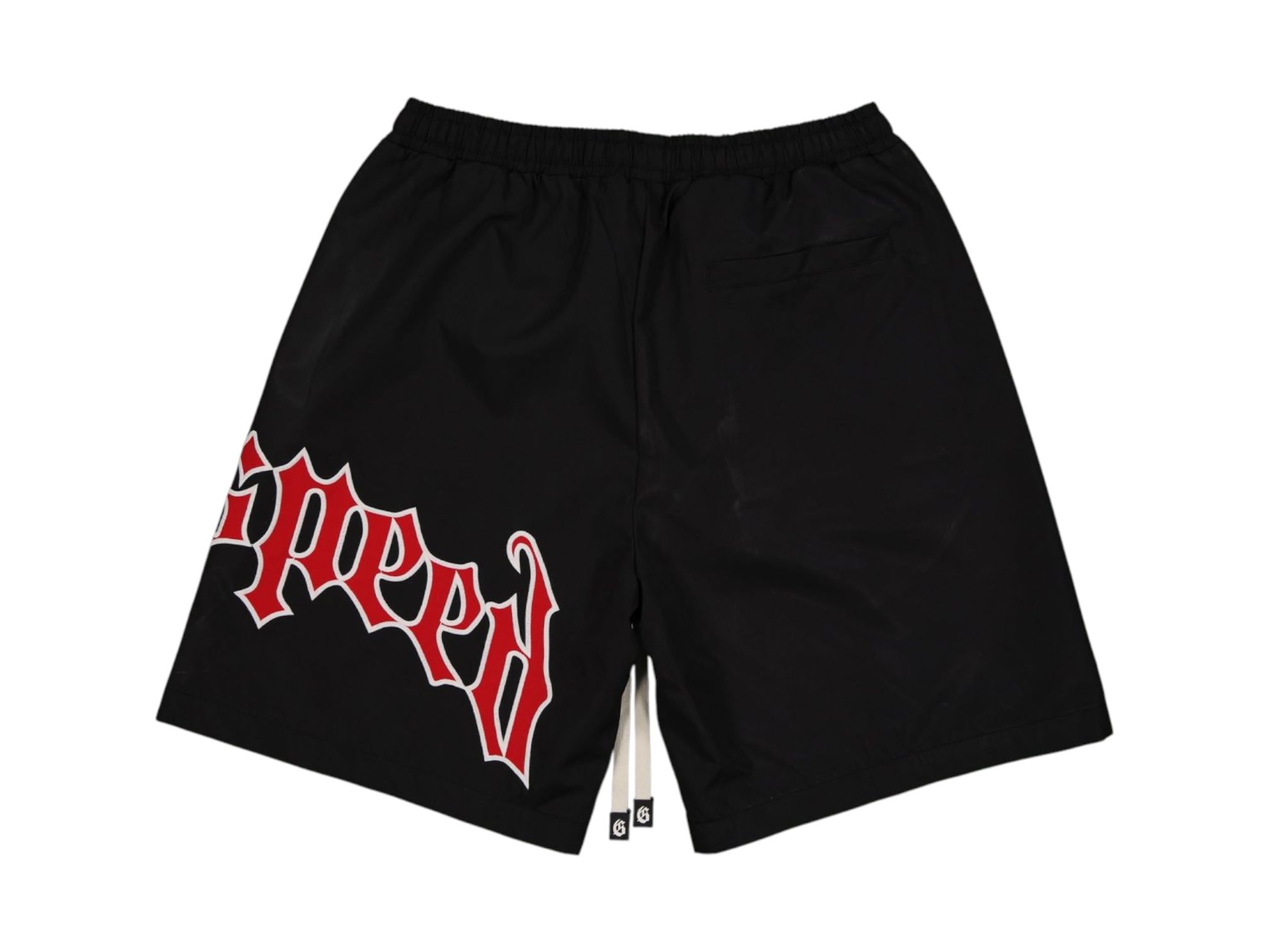 Godspeed OG Logo Nylon Shorts Black/Red