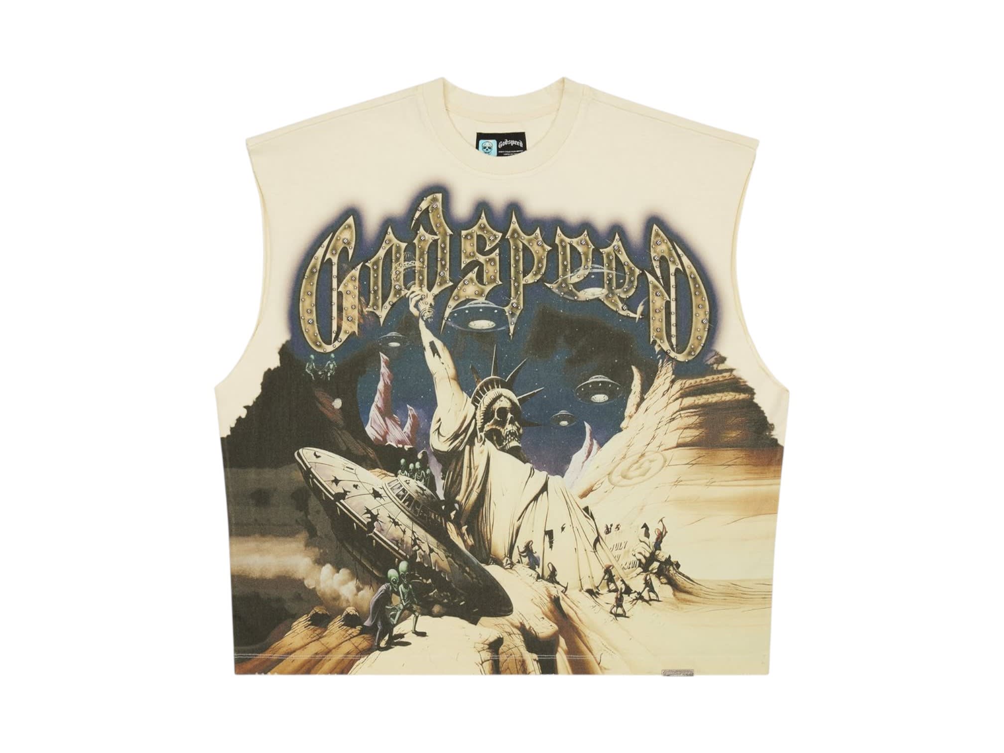 Godspeed The Landing Sleeveless Bone
