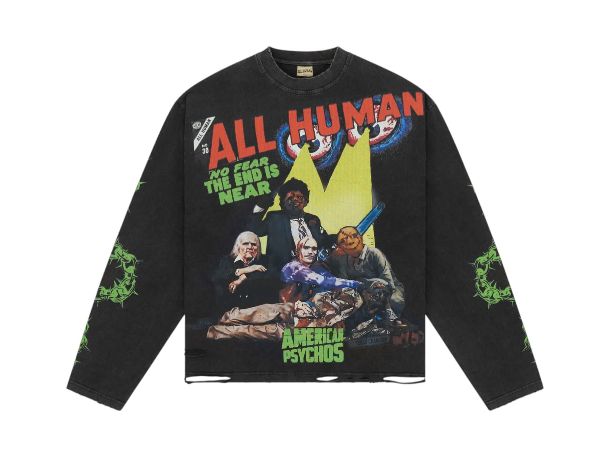 All Human American Psychos L/S Black
