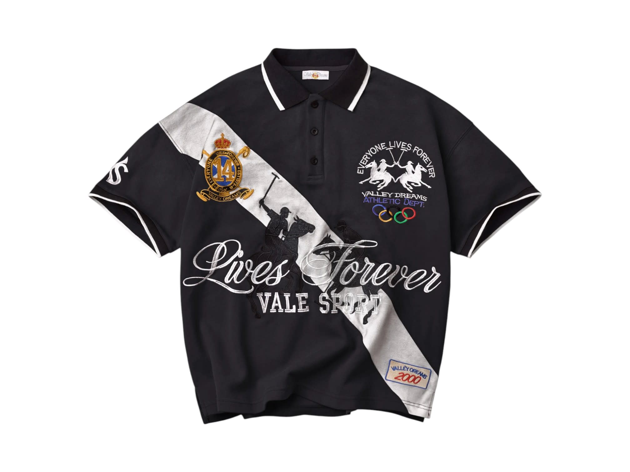 Vale Forever Panda Polo Black