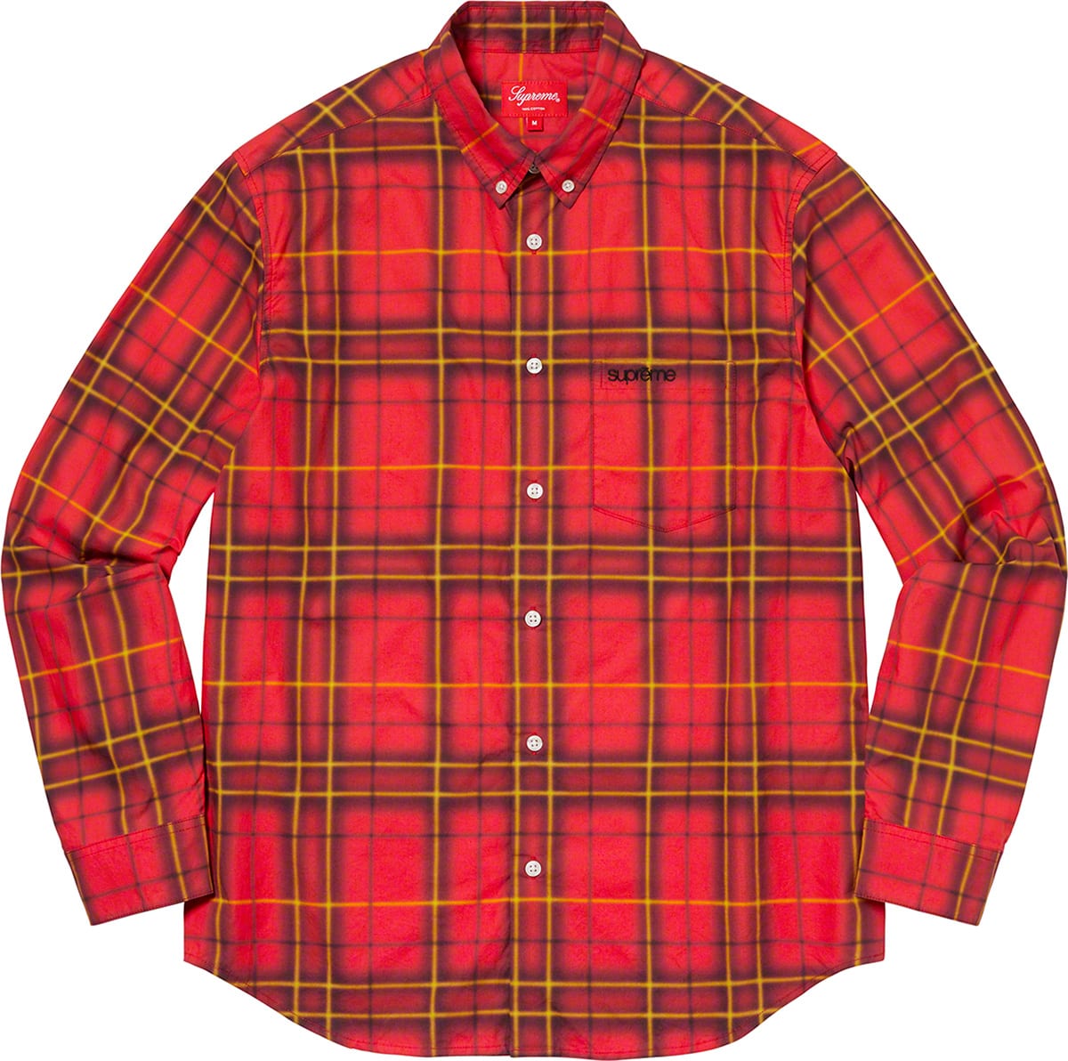 Supreme Spray Tartan Shirt Red