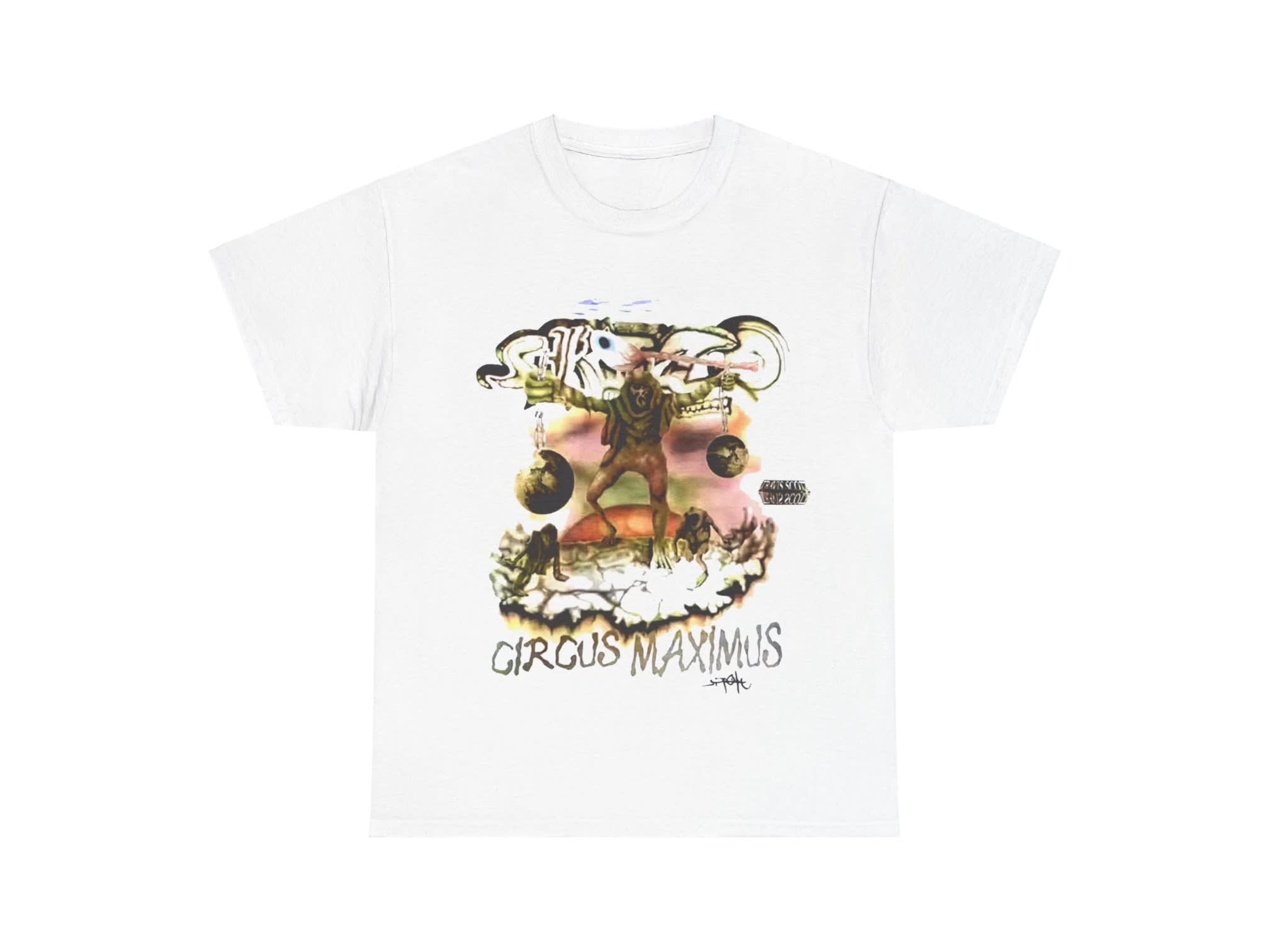 Travis Scott Utopia Circus Maximus Tour Skitzo T-Shirt White