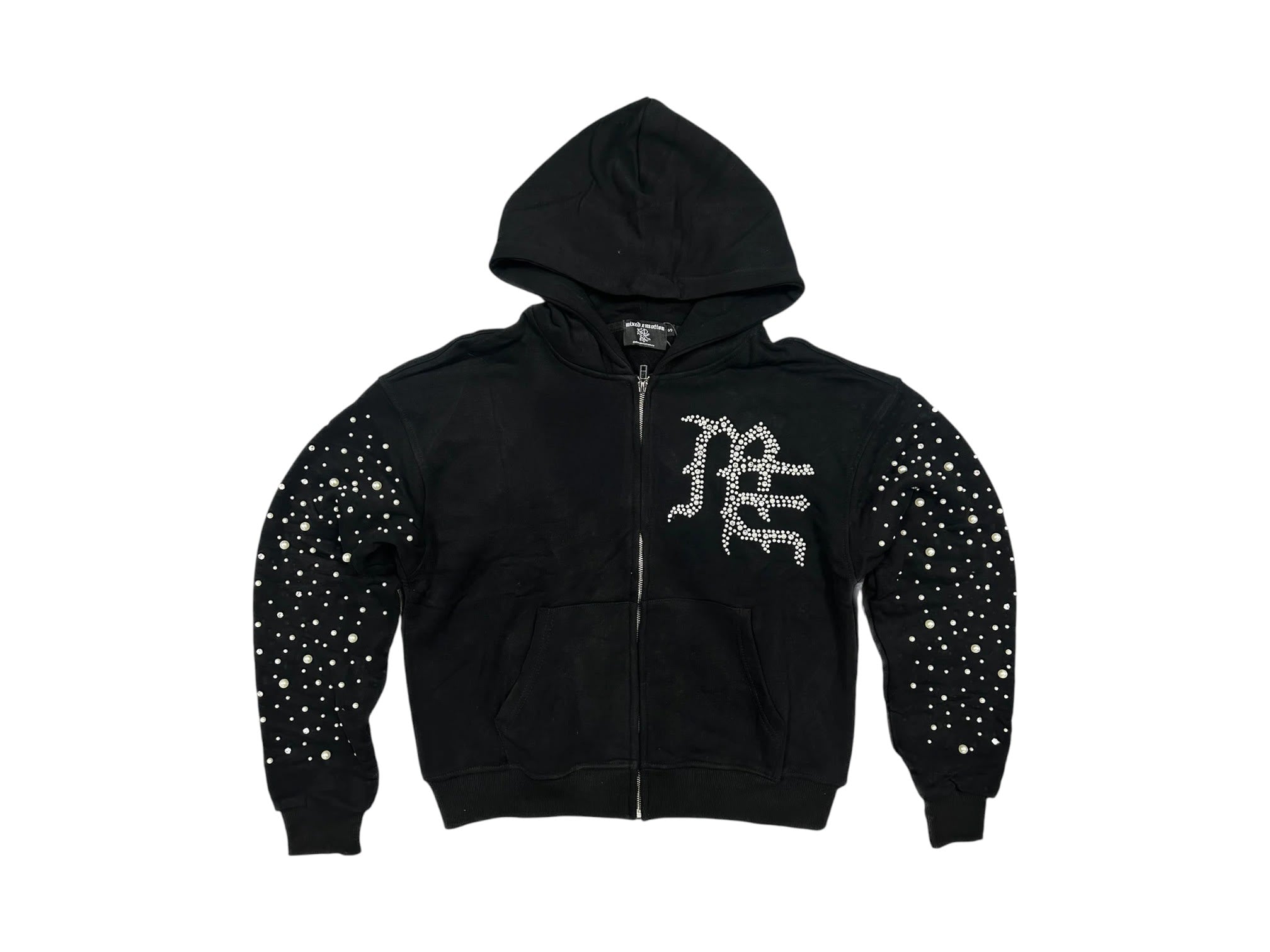 Mixed Emotion Pearl Hoodie Black