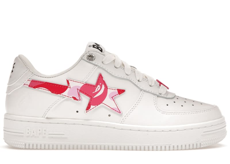 A Bathing Ape Bape Sta Low ABC Camo White Pink
