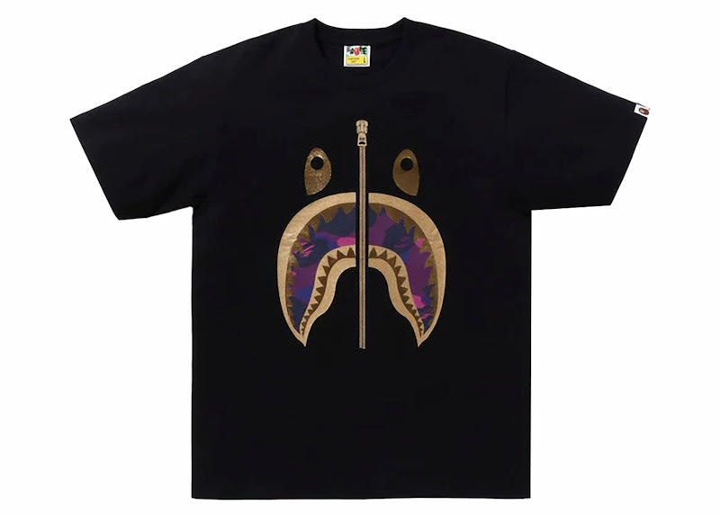 BAPE Color Camo Shark T-Shirt (SS24) Black/Purple
