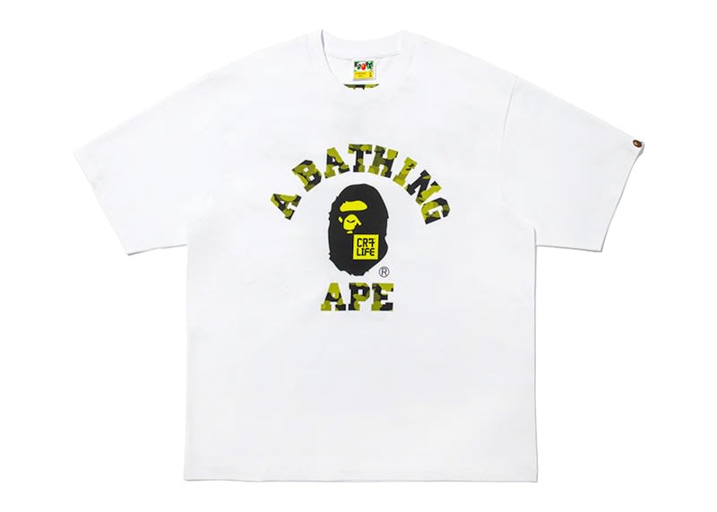 BAPE x CR7Life Ronaldo College Tee White