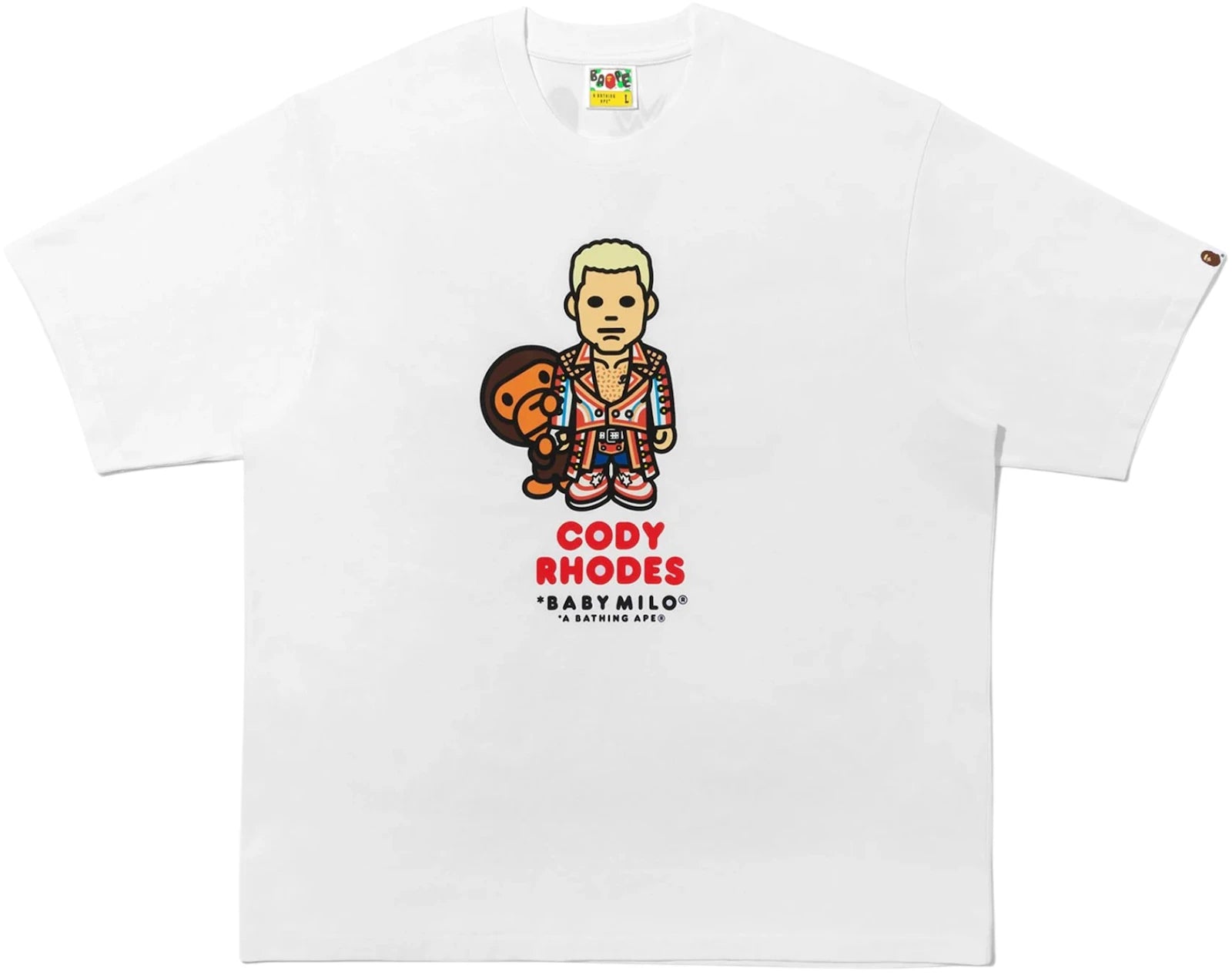 BAPE x Fanatics x WWE Cody Rhodes Baby Milo Relaxed Fit T-Shirt White