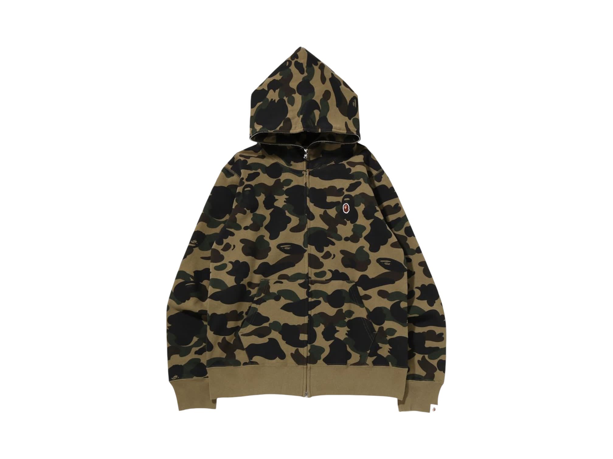 BAPE 1st Camo One Point Full Zip Hoodie Green
