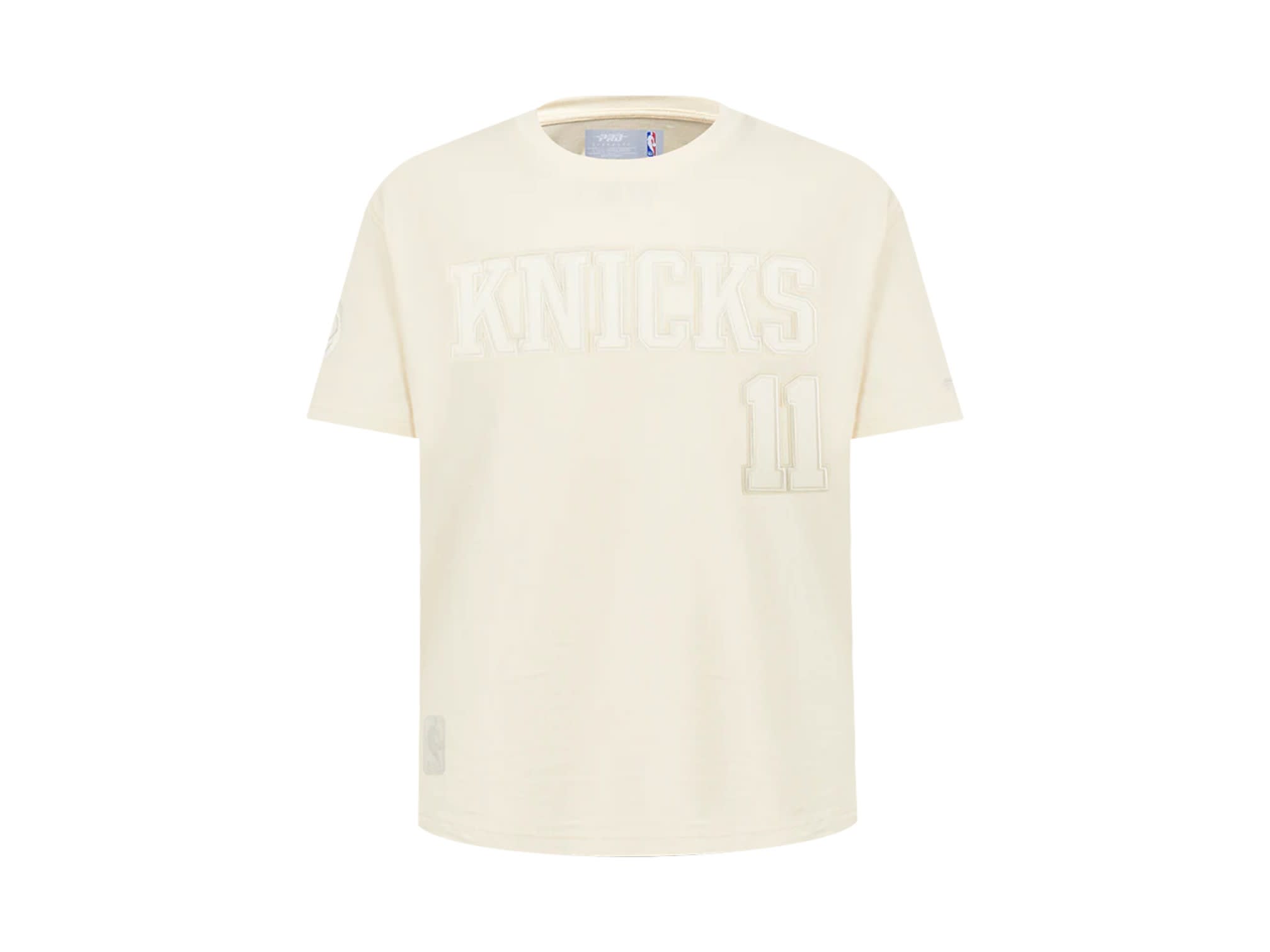 Pro Standard NBA New York Knicks Jalen Brunson #11 Neutral CJ Drop Shoulder T-Shirt Eggshell