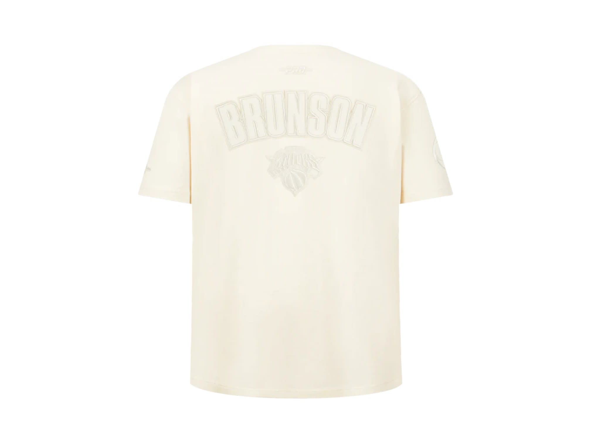 Pro Standard NBA New York Knicks Jalen Brunson #11 Neutral CJ Drop Shoulder T-Shirt Eggshell