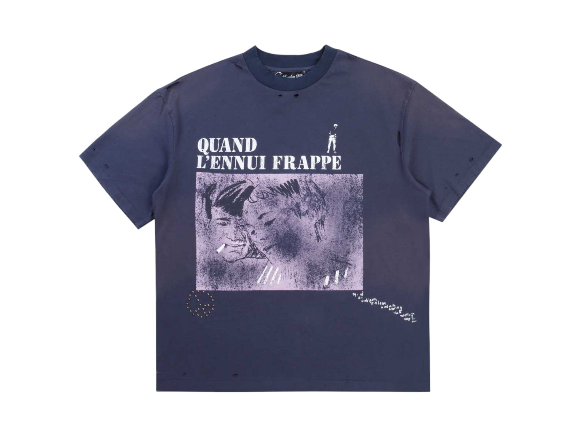 Boredom Kills French T-Shirt Navy
