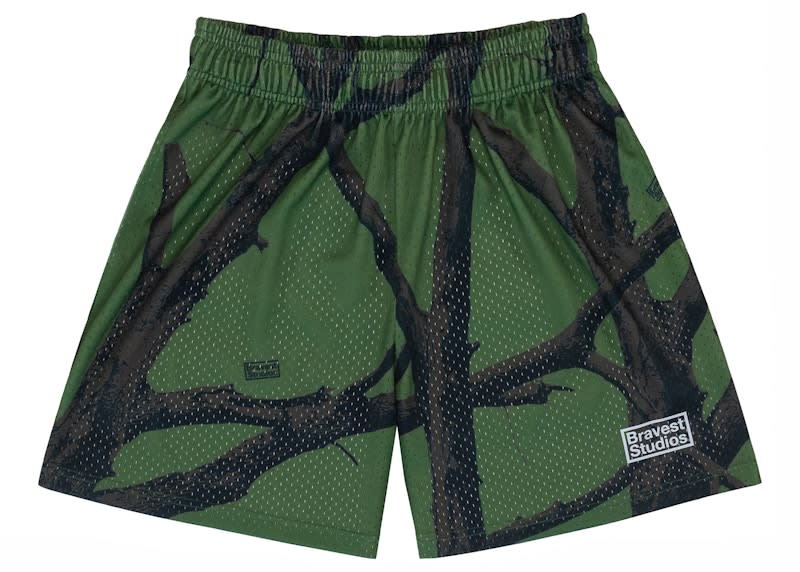 Bravest Studios Tree Camo Shorts Green