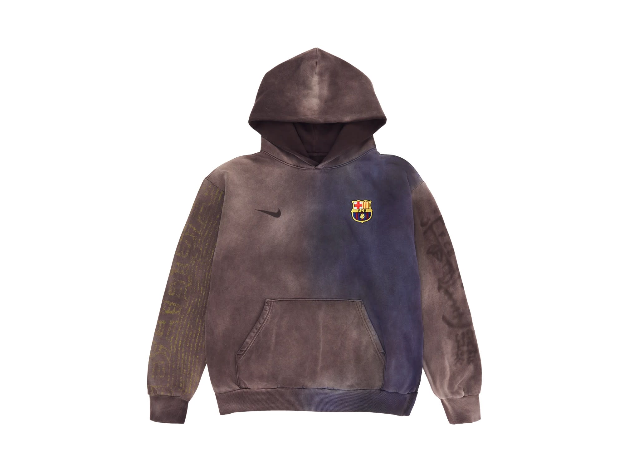 Cactus Jack x Nike x FC Barcelona Split-Dye Crest Hoodie Brown