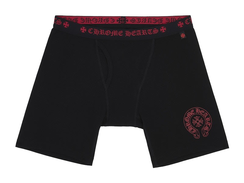 Chrome Hearts Long Boxer Brief Black/Red