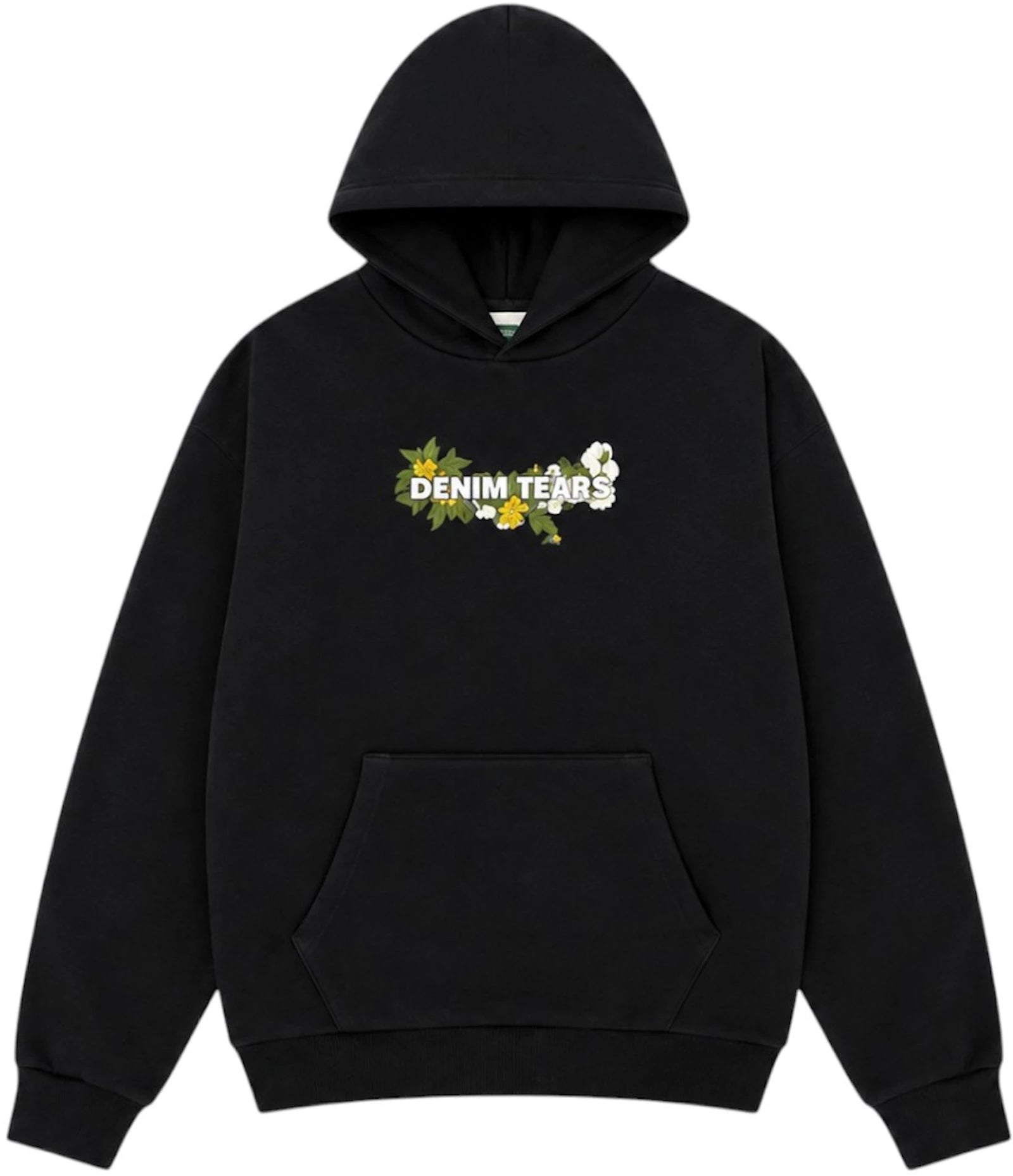 Denim Tears Floral Logo Hoodie Black