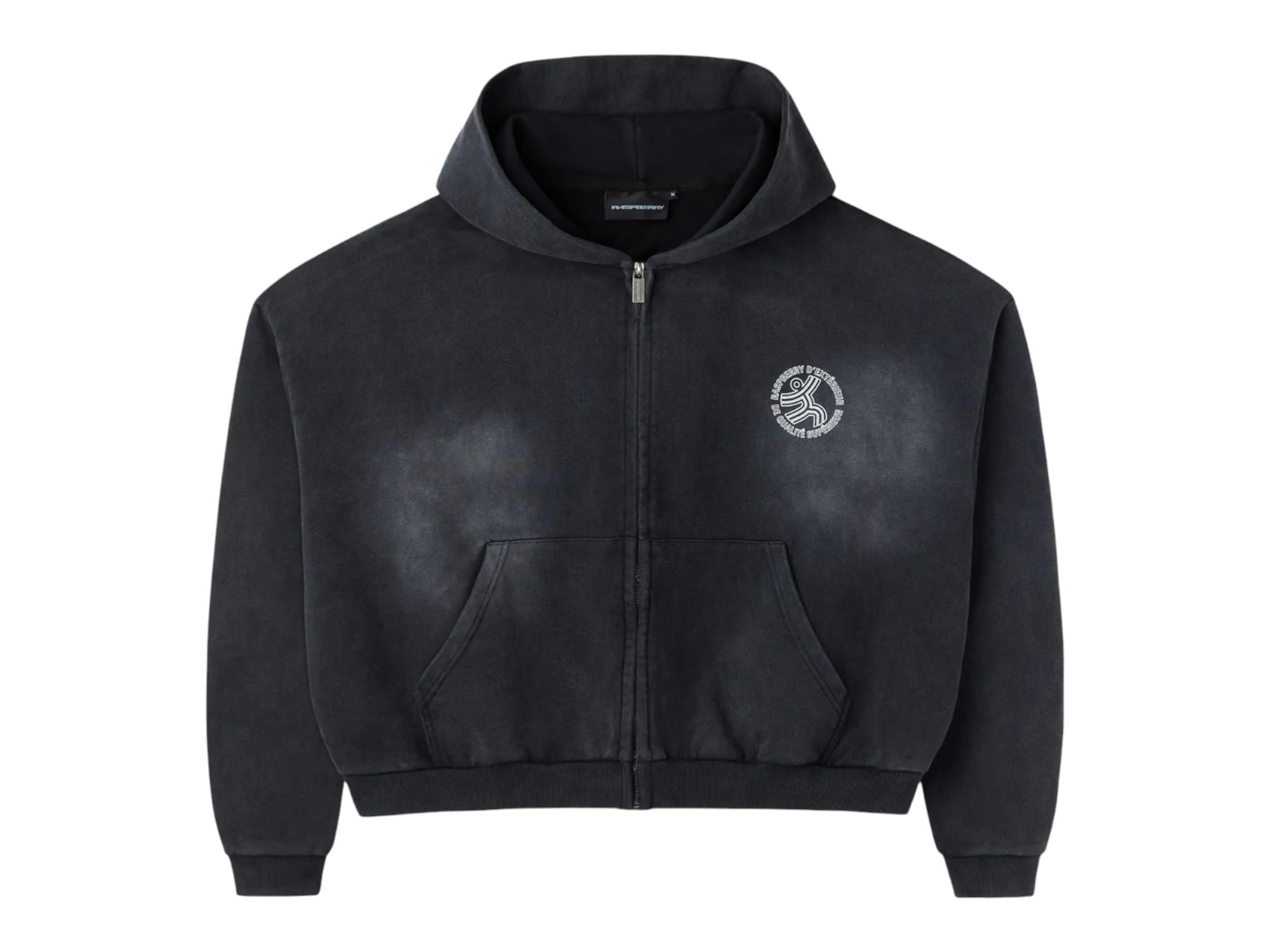 Gold + Vintage Gallery Eclair Zip Up Hoodie Black