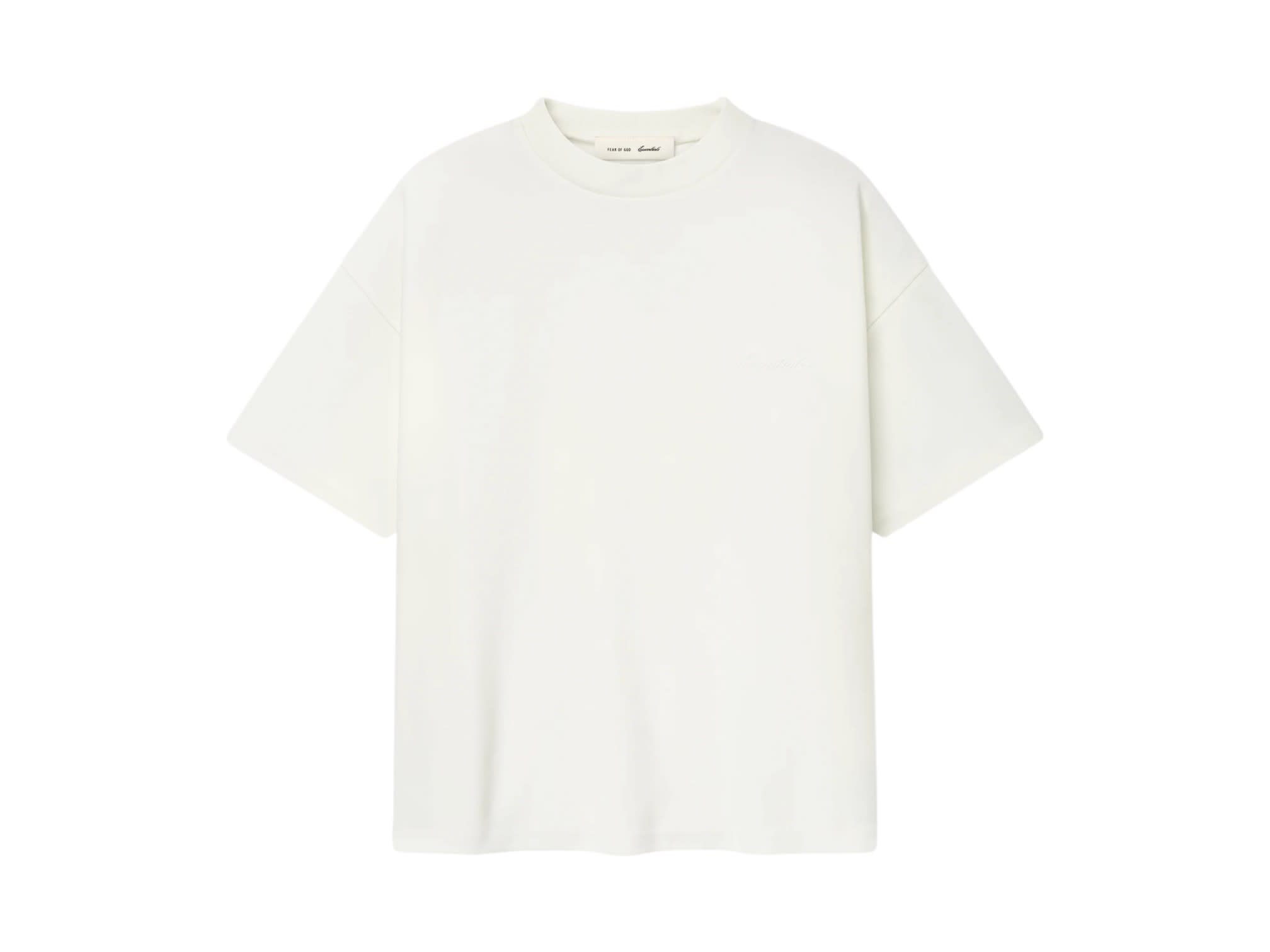 Fear of God Essentials Pique Signature 90's T-Shirt Ivory