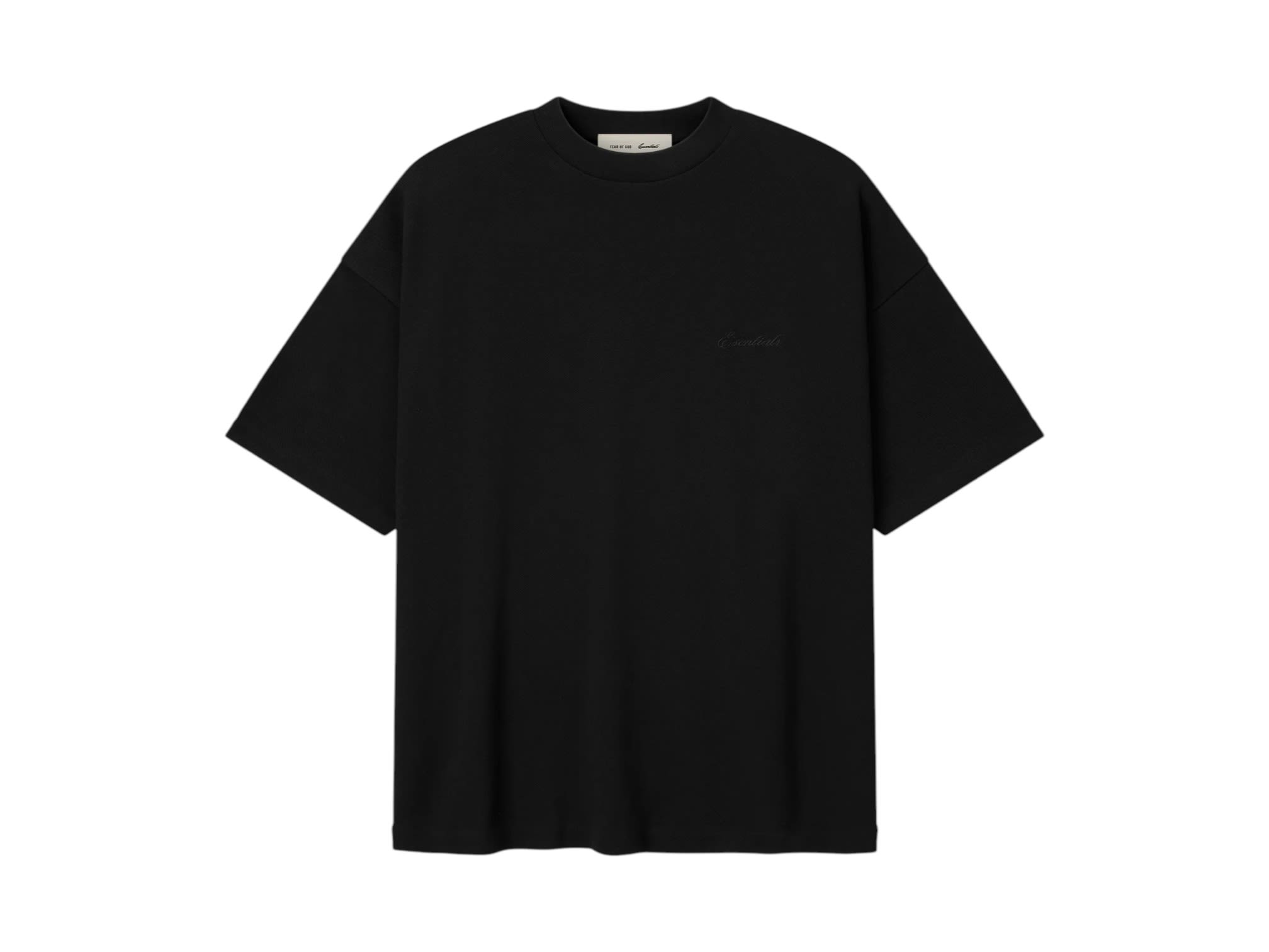 Fear of God Essentials Pique Signature 90's T-Shirt Vintage Black