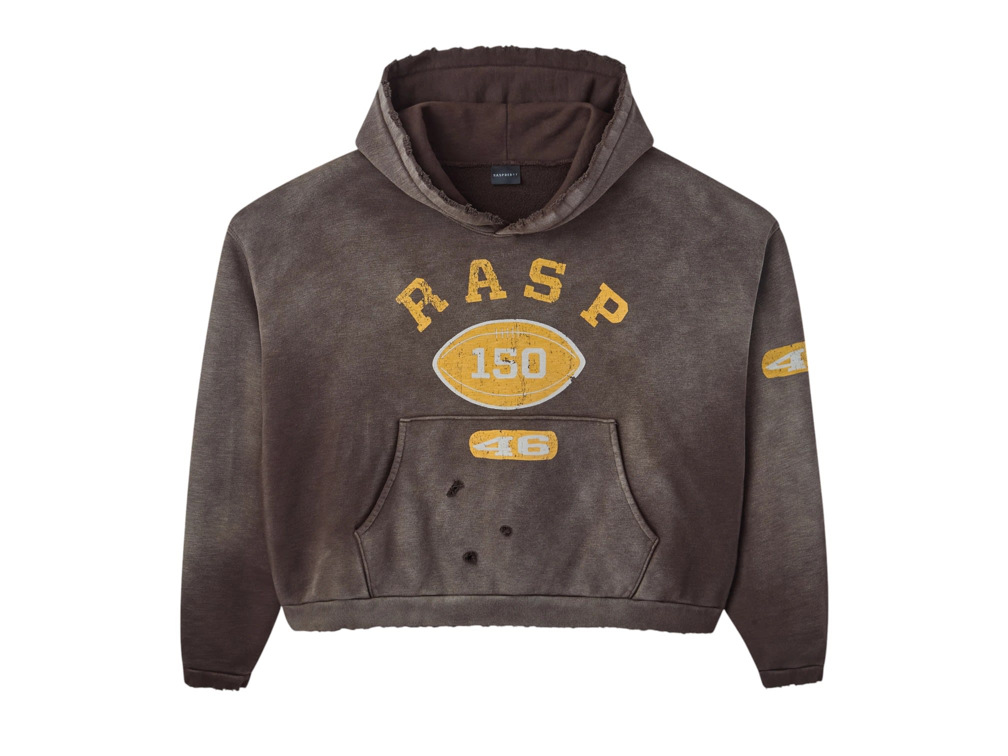 Gold + Vintage Gallery Football Hoodie Brown