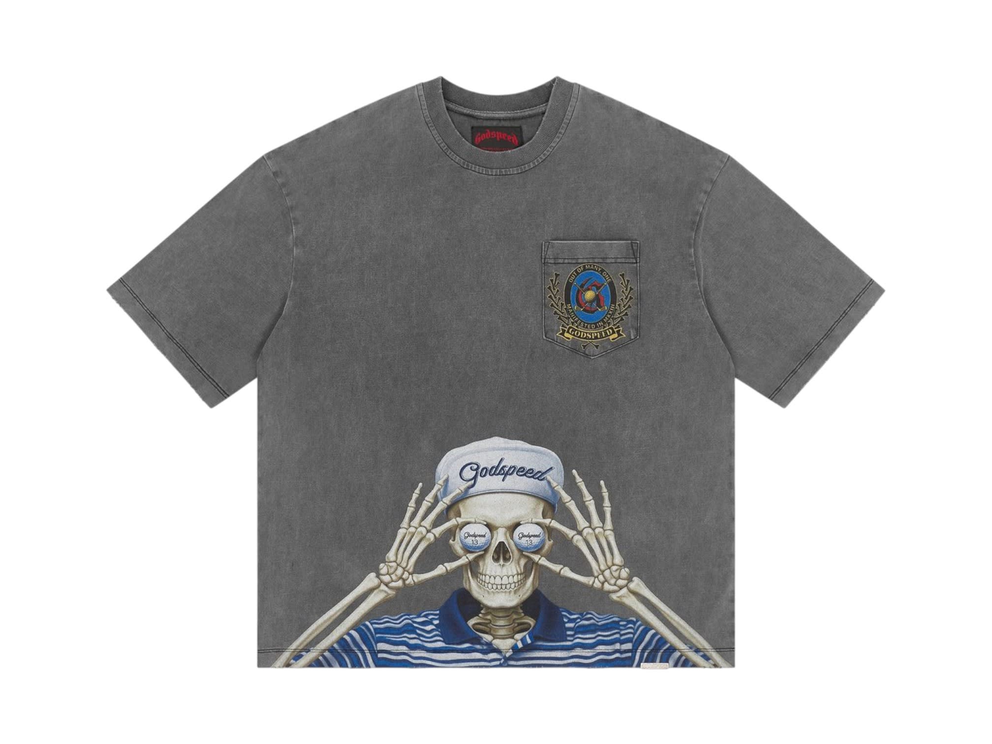 Godspeed Golf Days Pocket T-Shirt Grey Wash