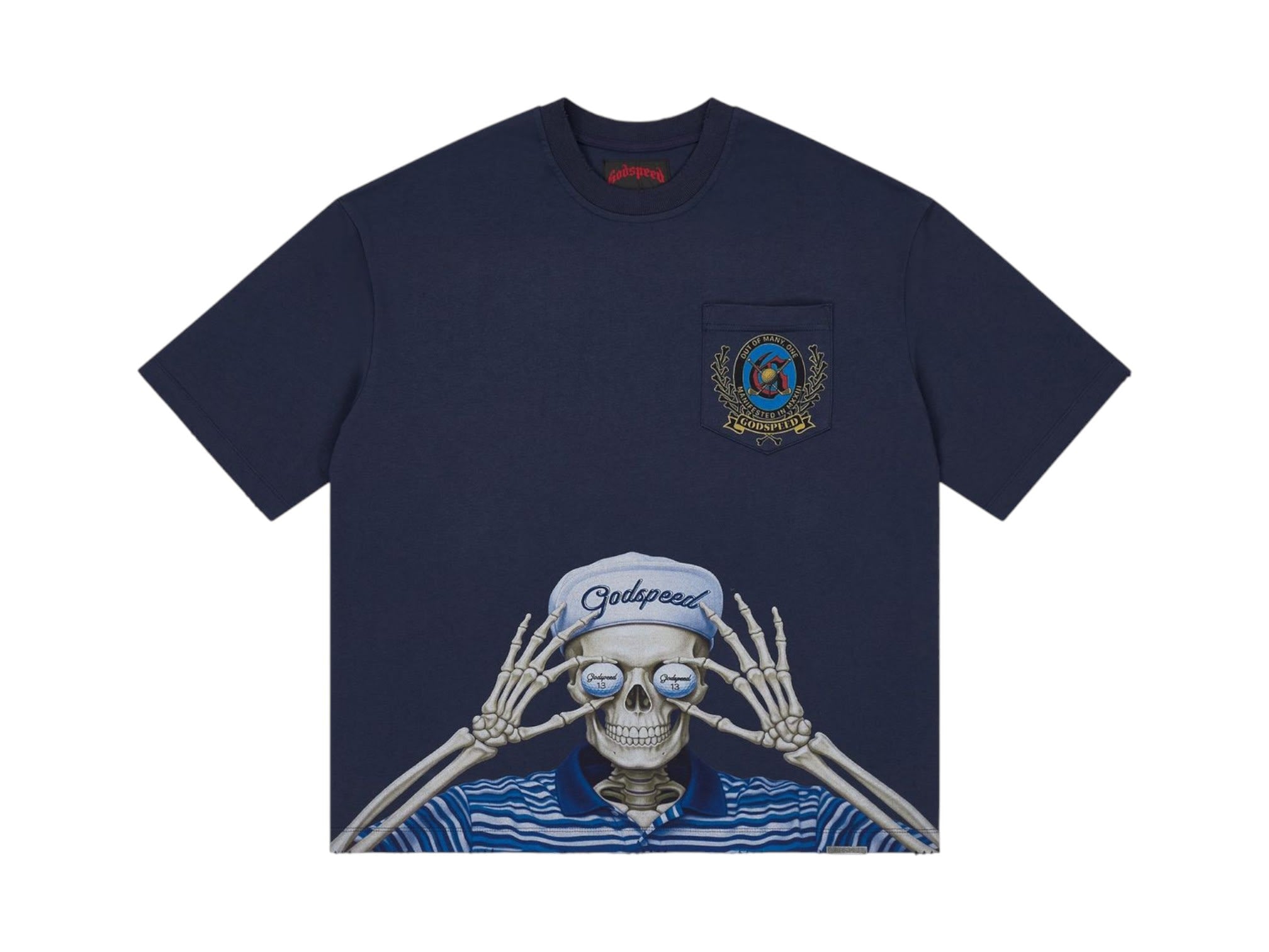 Godspeed Golf Days Pocket T-Shirt Grey Navy