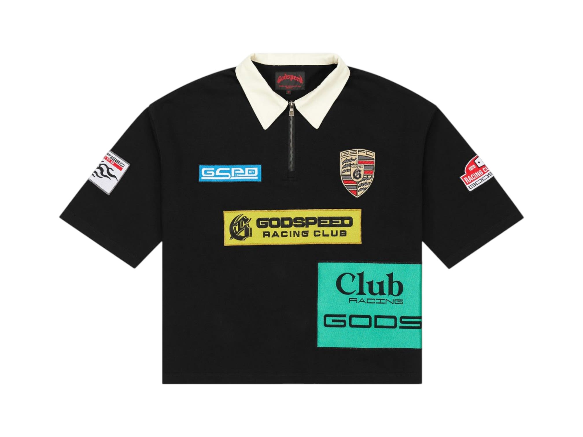 Godspeed Grc Quarter Zip Short Sleeve Polo Black