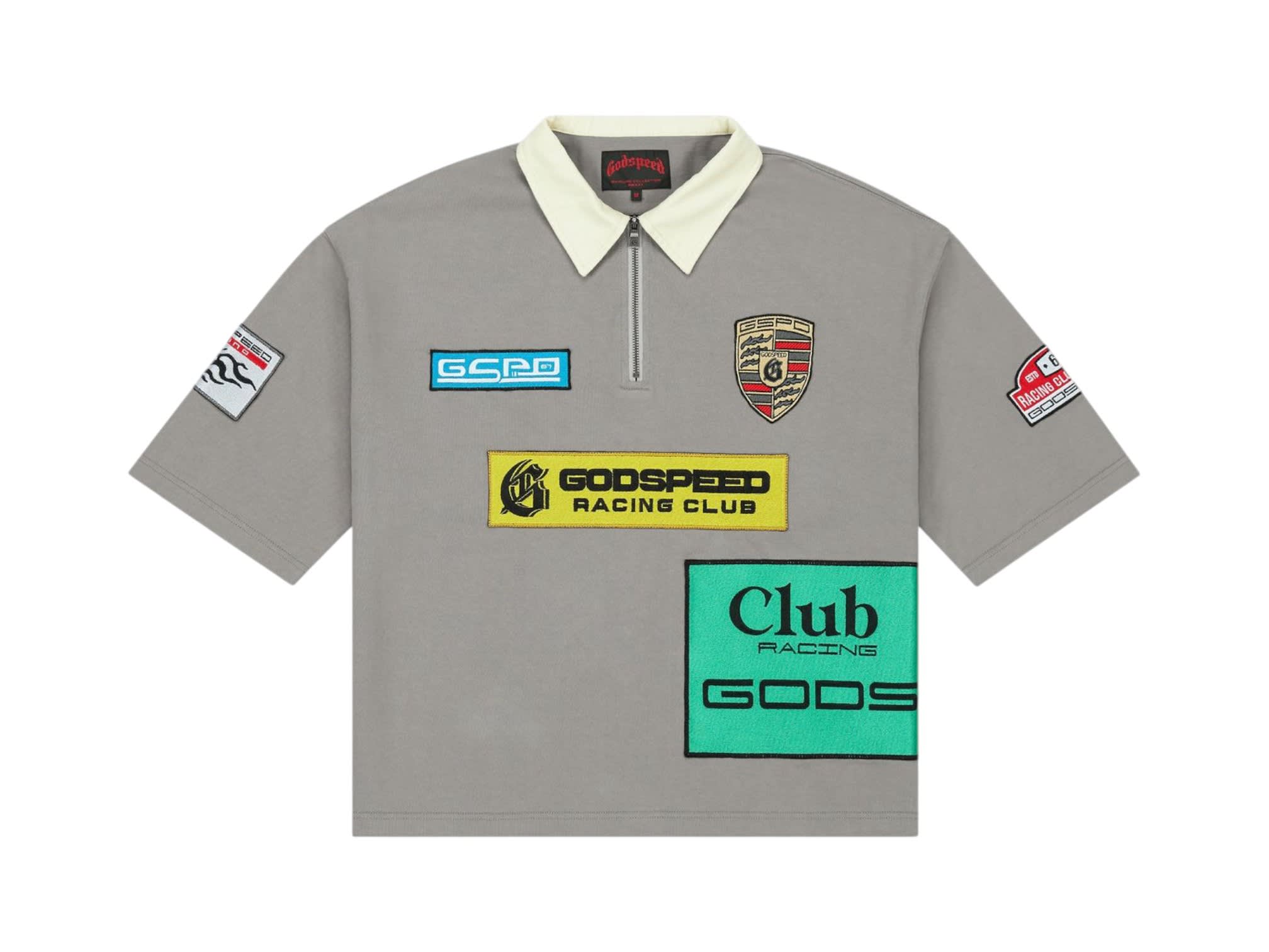 Godspeed Grc Quarter Zip Short Sleeve Polo Grey