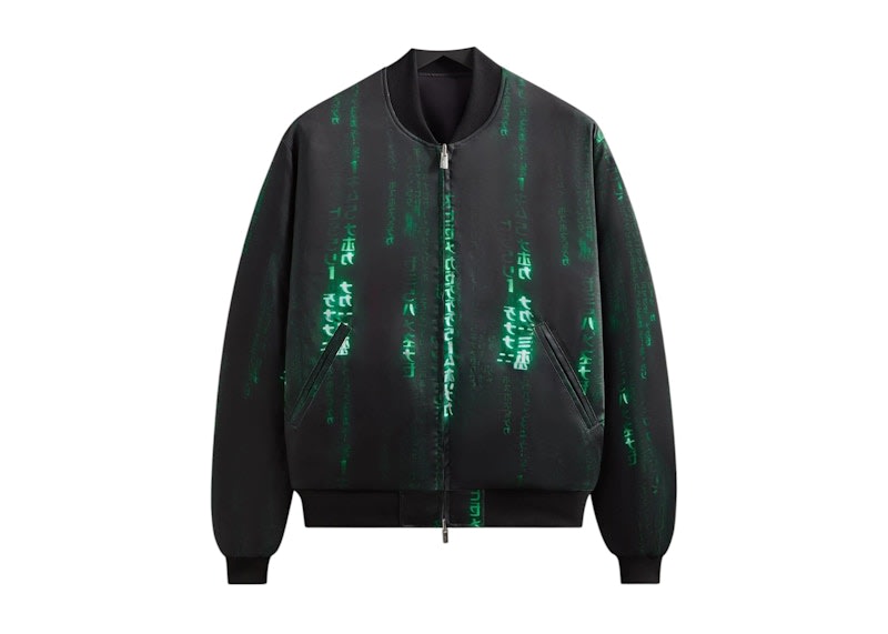 Kith x The Matrix Vance Satin Bomber Jacket Black