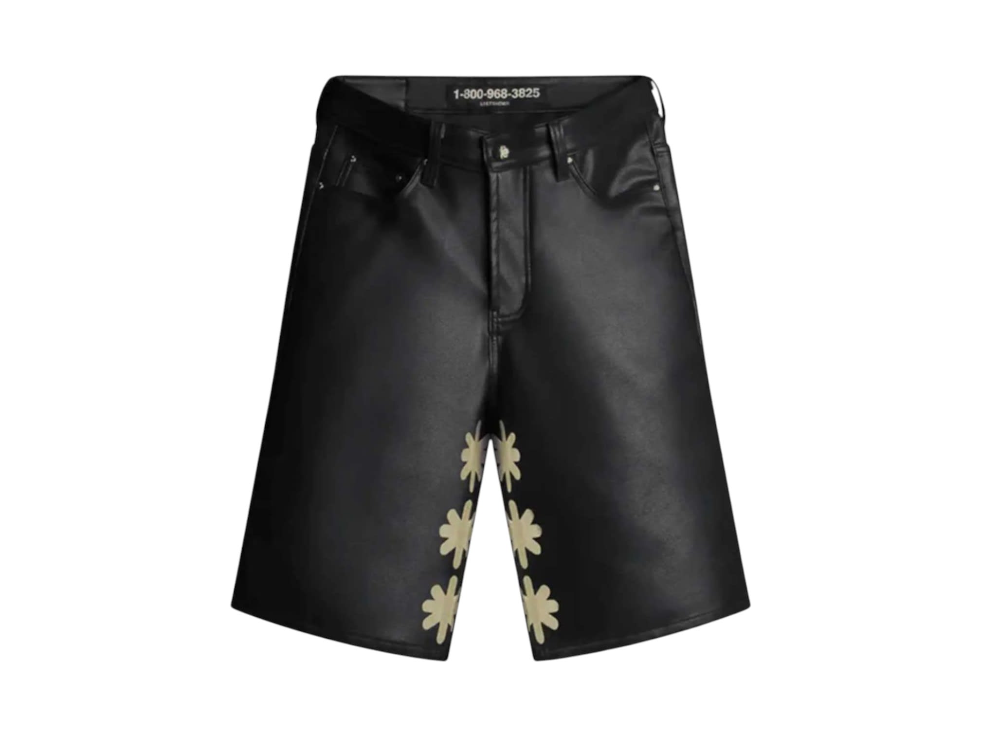 Lost Shdws Leather Shorts Black/Bone