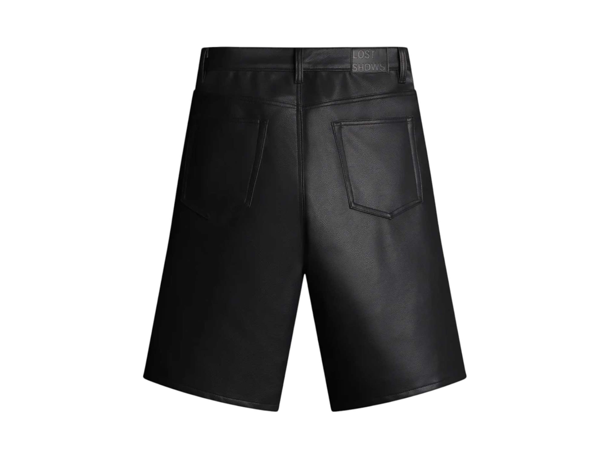 Lost Shdws Leather Shorts Black/Bone