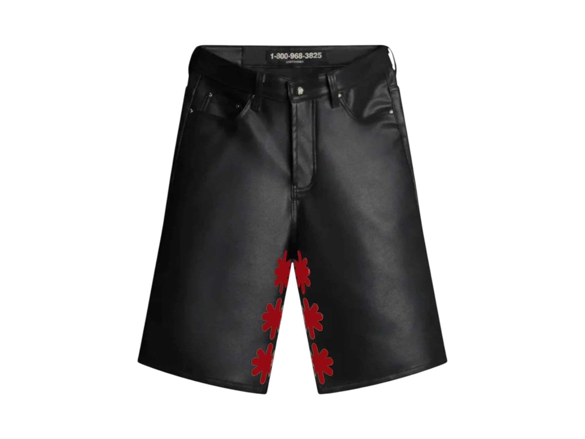 Lost Shdws Leather Shorts Black/Red