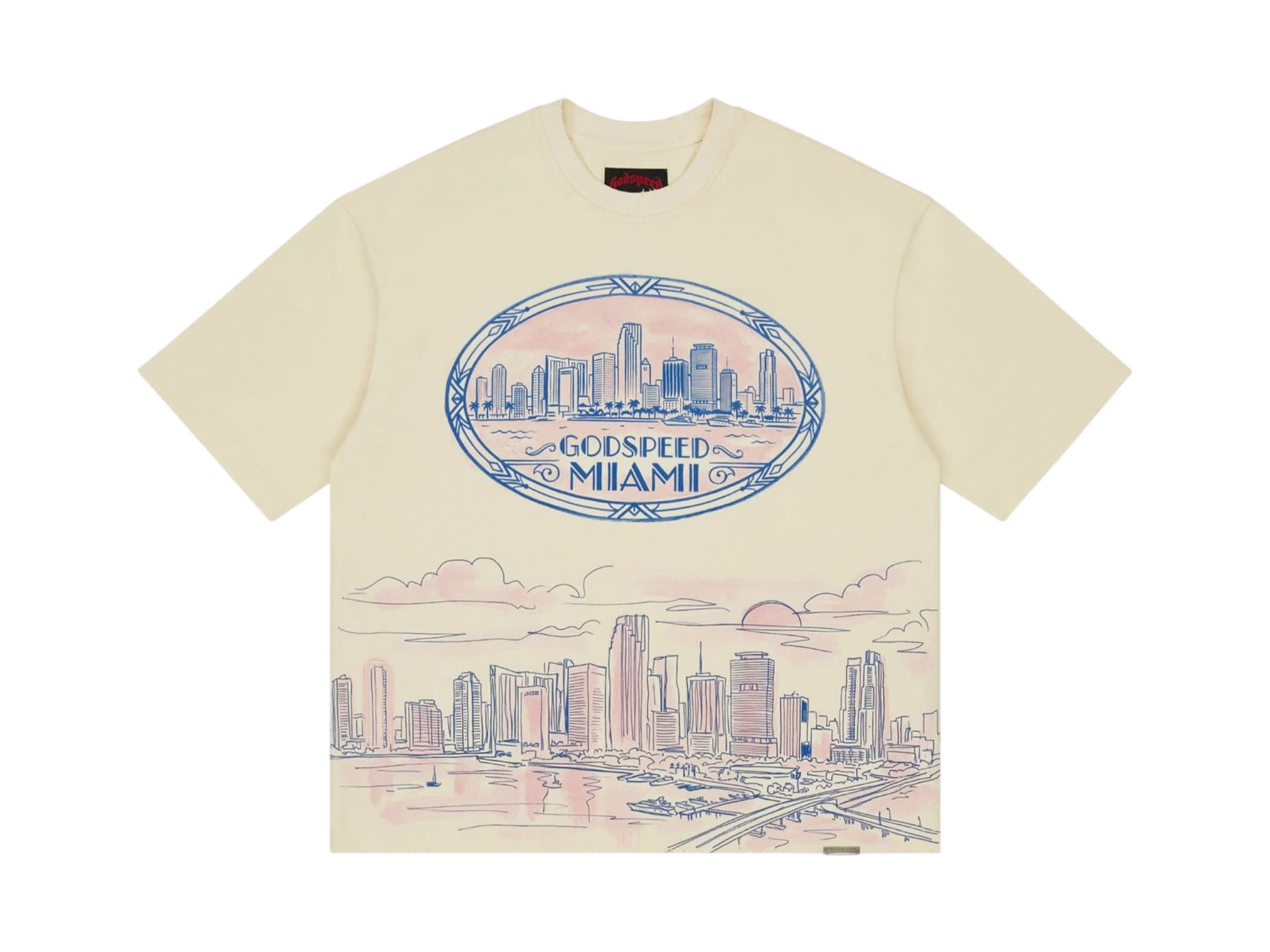Godspeed Miami Skyline T-Shirt Bone