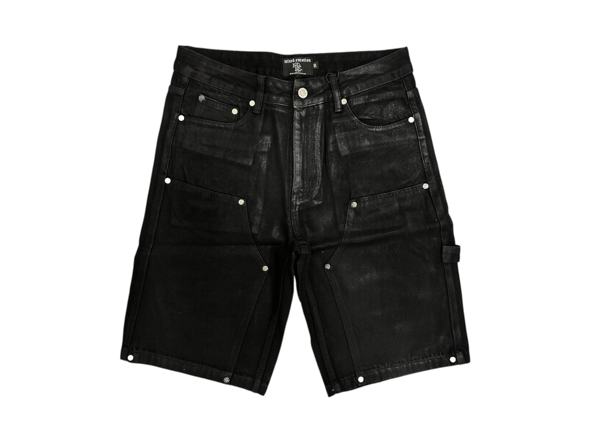 Mixed Emotion Worker Wax Shorts Black