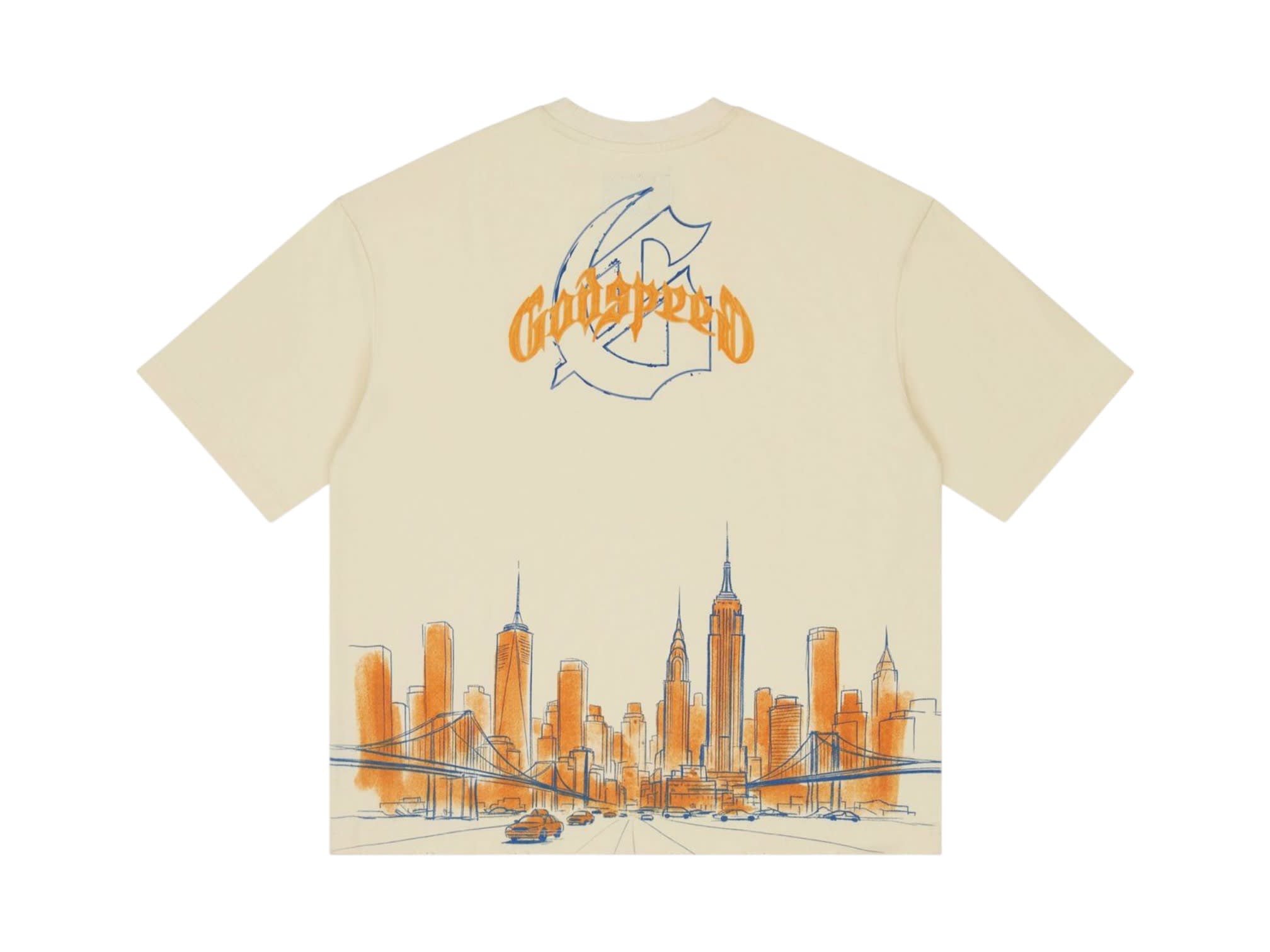 Godspeed New York Skyline T-Shirt Bone