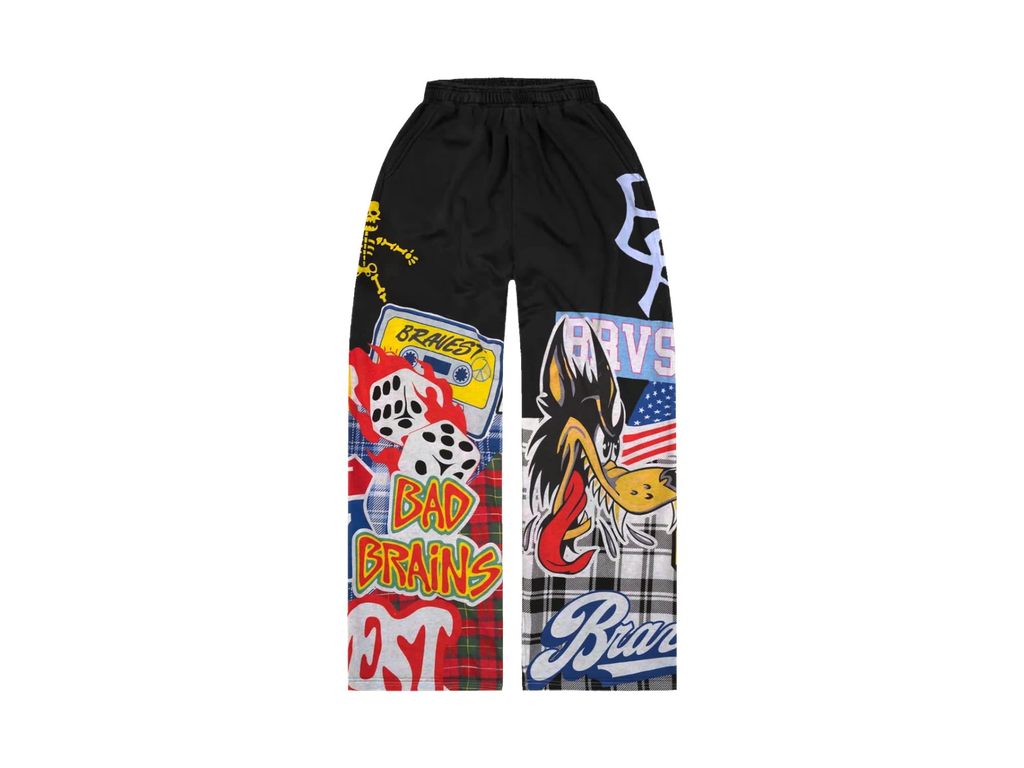 Bravest Studios Patchwork Baggy Sweatpants Black