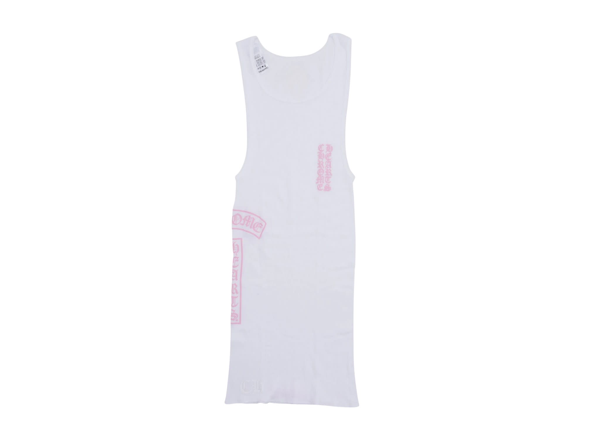 Chrome Hearts T Bar Rib Tank White/Pink