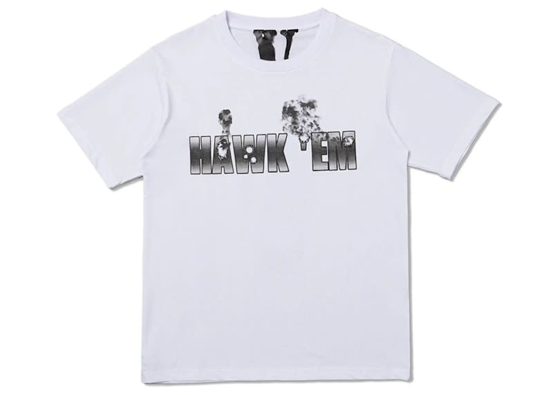 Pop Smoke x Vlone Hawk Em' T-Shirt White