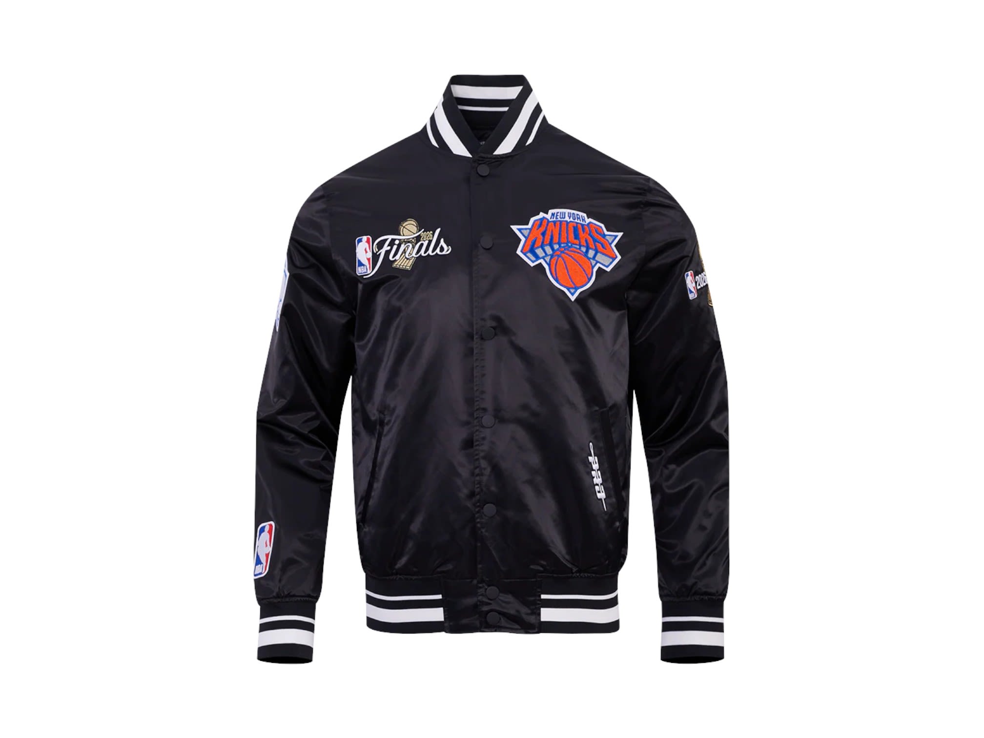 Pro Standard New York Knicks 2026 NBA Finals Championship Satin Jacket Black
