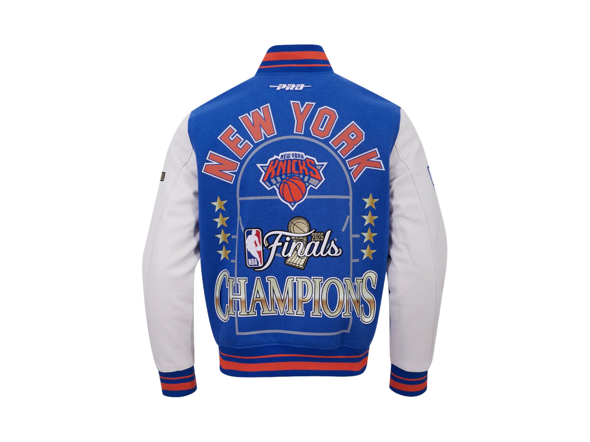 Pro Standard New York Knicks 2026 NBA Finals Championship Varsity Jacket Royal Blue
