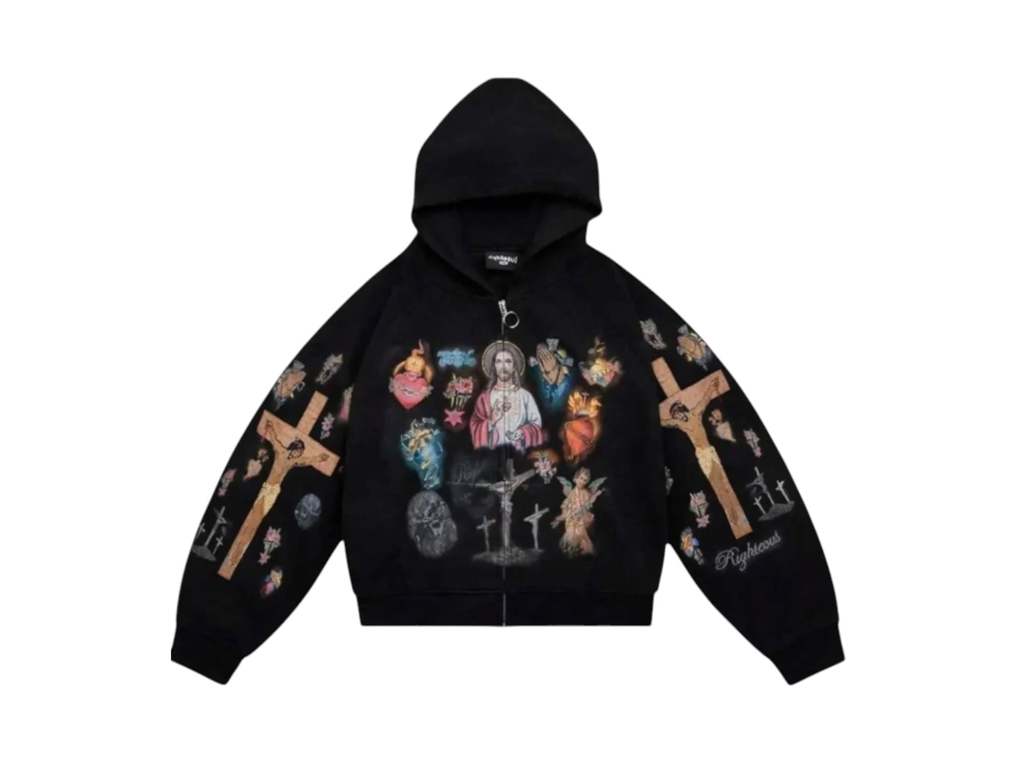 Righteous Ultimate Sacrifice Thermal Zip Up Hoodie Black