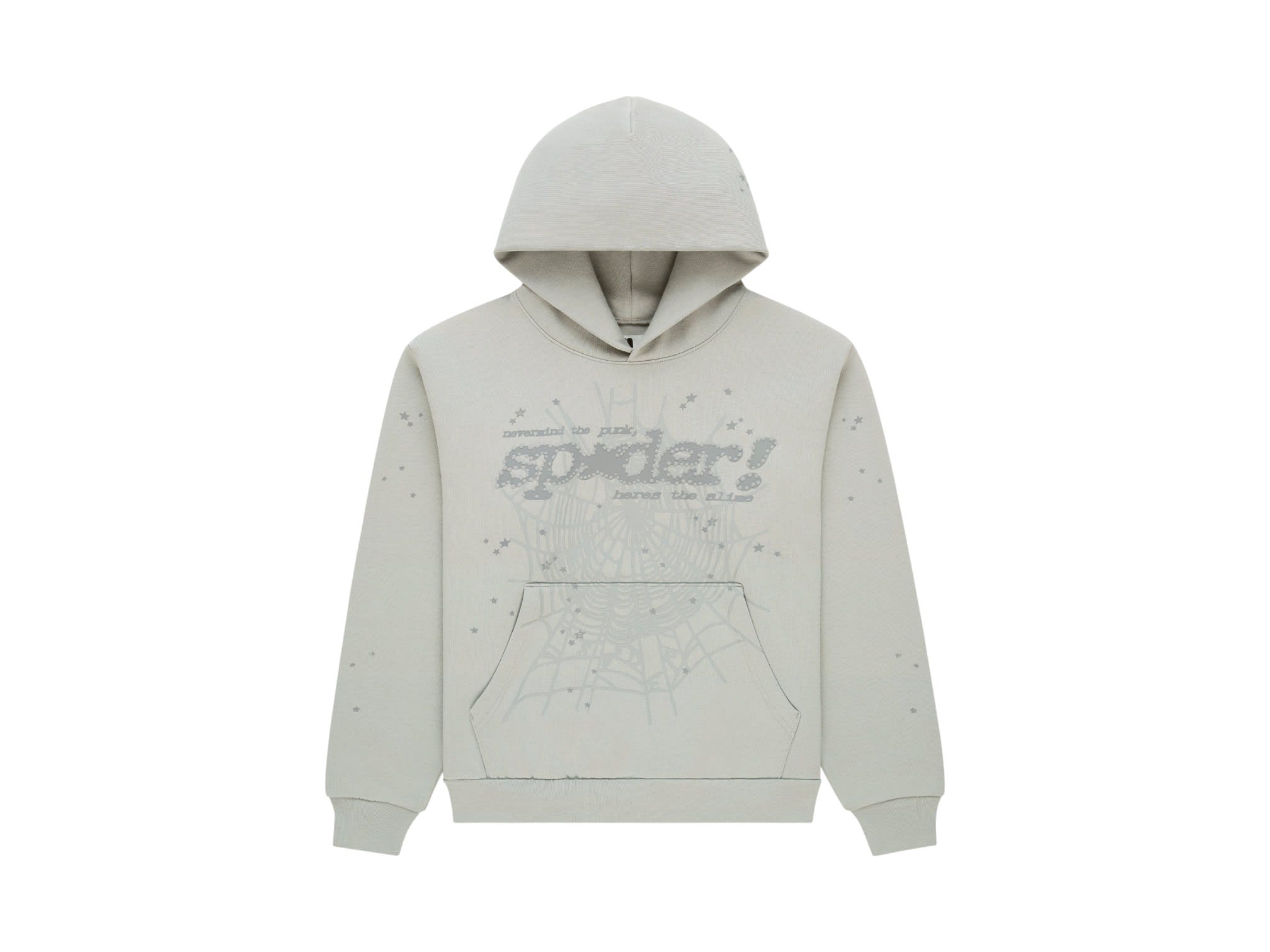 Sp5der Tonal Punk V2 Hoodie Sport Grey