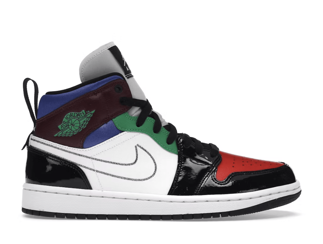 Jordan 1 Mid SE Black White Multi-Color (W)