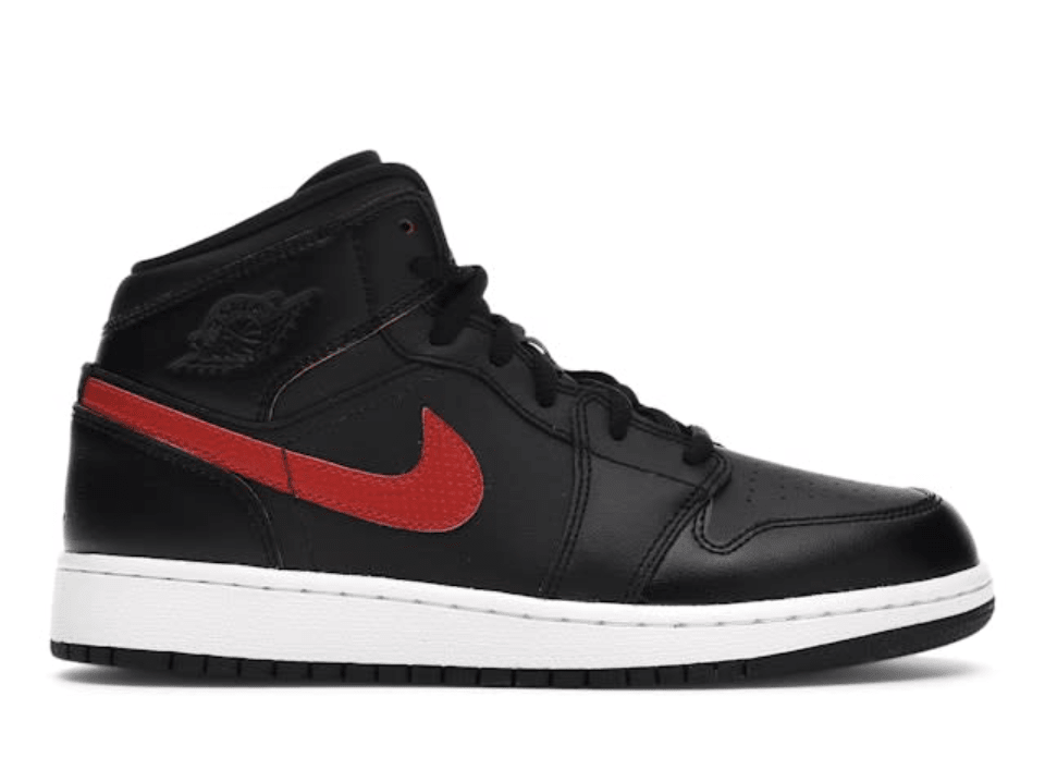 Jordan 1 Retro Mid Black Gym Red (GS)