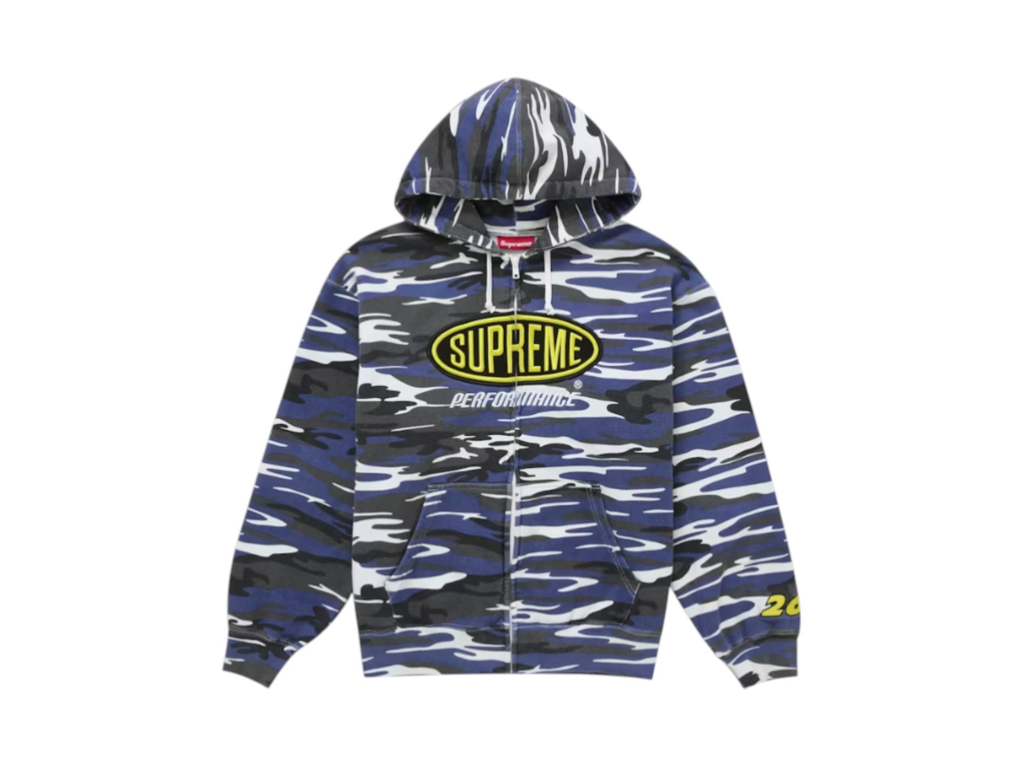 Supreme Performance Zip Up Hoodie Blue Camo
