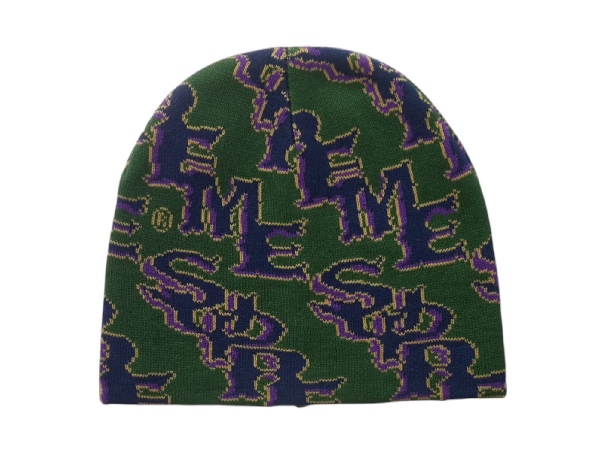 Supreme Slanted Gothic Outline Beanie Green